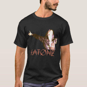 Camiseta negra gráfica de hombres y mujeres de KAT