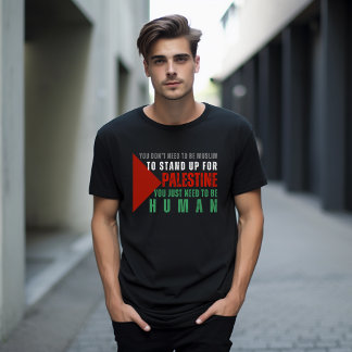 Camiseta negra GRATIS de PALESTINA para hombre