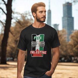 Camiseta negra GRATIS de PALESTINA para hombre