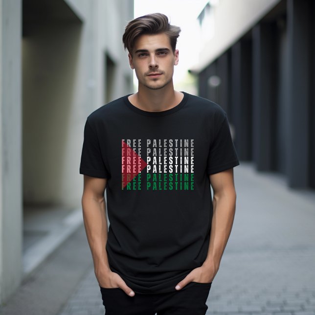 Camiseta negra GRATIS de PALESTINA para hombre (Subido por el creador)