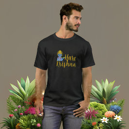 Camiseta negra Hare Krishna