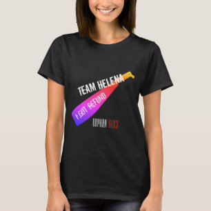 Camiseta negra huérfana del reembolso de Helena