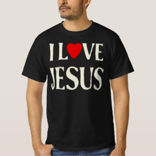 Camiseta negra I Love Jesus