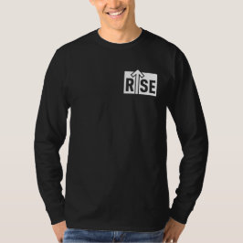 Camiseta Negra Limpia Tipográfica de Elevación Ris