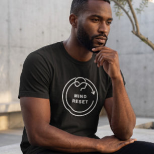 Camiseta negra Mind Reset Salud Mental Minimalis