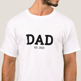 Camiseta negra moderna para papá establecido