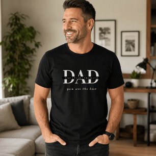 Camiseta negra moderna personalizada para PAPÁ