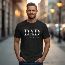Camiseta negra moderna personalizada para PAPÁ