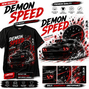 Camiseta negra - Muscle Car de carreras oscuras -
