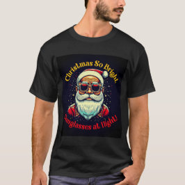 Camiseta Negra | Navidad | Santa Claus | Hermoso