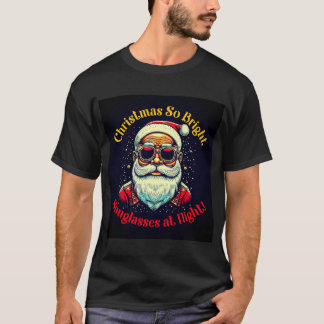 Camiseta Negra | Navidad | Santa Claus | Hermoso