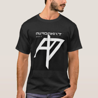Camiseta negra NURONKIT - Borde futurista con negr