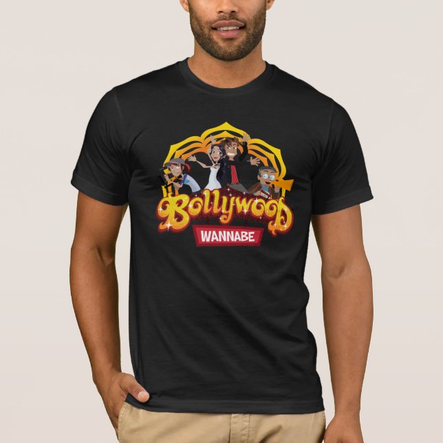 Camiseta negra oficial del imitador de Bollywood (Anverso)