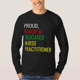 Camiseta Negra Orgullosa Enfermera Educada Practicante Fun 