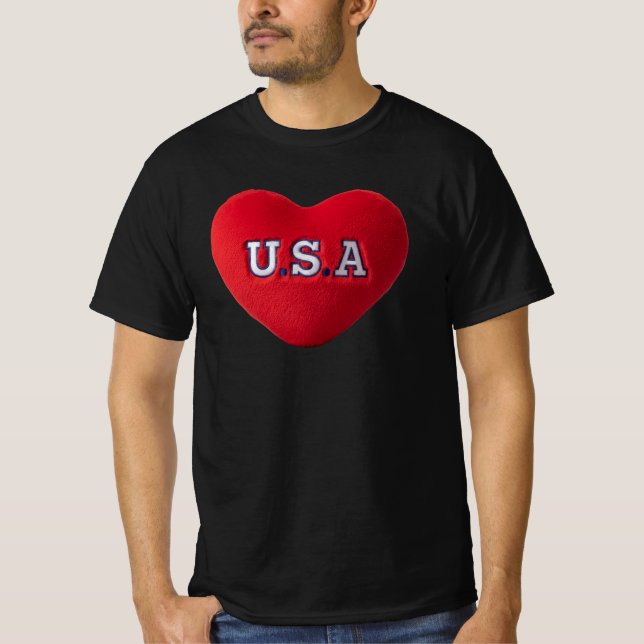 Camiseta negra oscura LOGO EE. UU.  (Anverso)