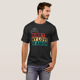 Camiseta negra para hombre con escritura blanca pa