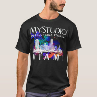 Camiseta negra para hombre de Miami