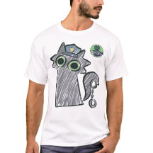 Camiseta negra para hombre Kitty Cop – Purrtect &