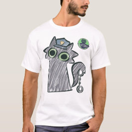 Camiseta negra para hombre Kitty Cop – Purrtect &
