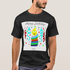 Camiseta negra para hombres con felicitaciones de