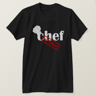Camiseta negra para hombres retirados del chef