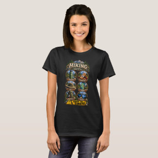 Camiseta negra para mujer de seguridad en senderis