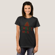 Camiseta negra para mujeres navidades