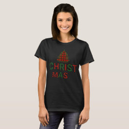 Camiseta negra para mujeres navidades