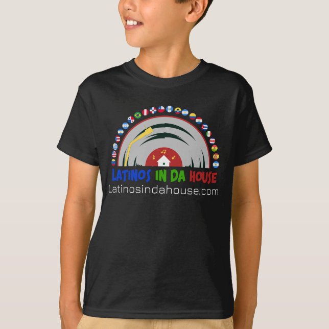Camiseta negra para niños (Anverso)