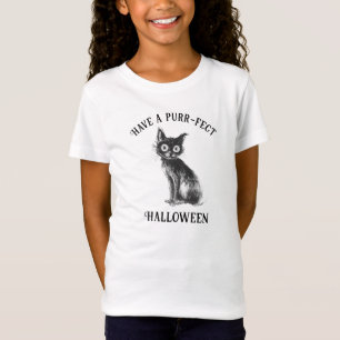 Camiseta negra perfecta de gato de Halloween