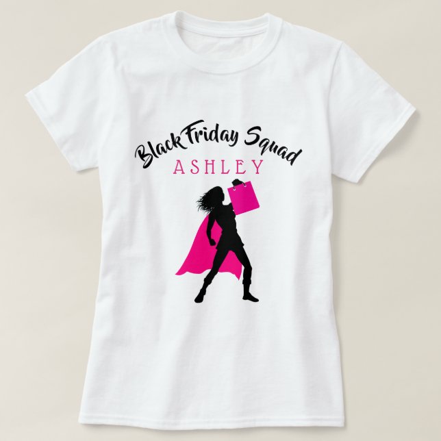 Camiseta negra personalizada del pelotón de (Diseño del anverso)