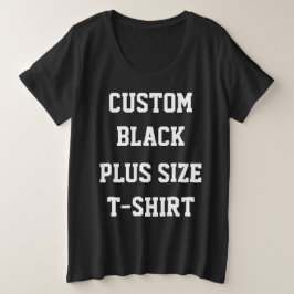 Camiseta negra personalizada para mujeres TALLAS G