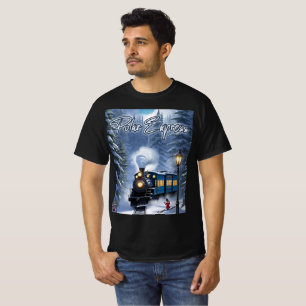 Camiseta negra Polar Express para hombres - Tee gr