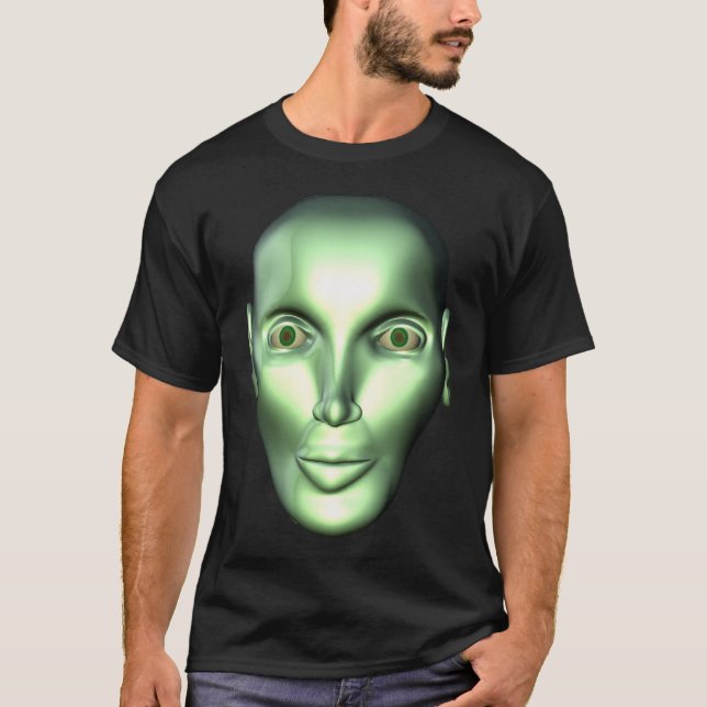 camiseta negra principal extranjera 3D para las (Anverso)