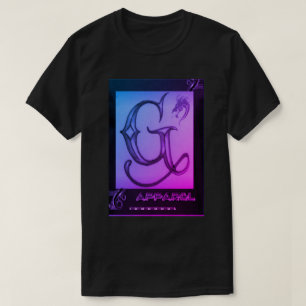 Camiseta negra, púrpura, y rosada de G/Apparel