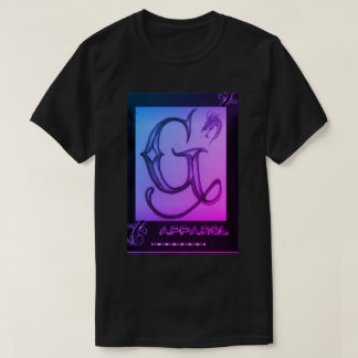 Camiseta negra, púrpura, y rosada de G/Apparel