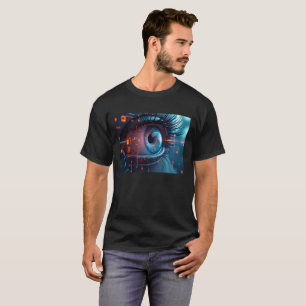 Camiseta negra Quantum Eye para hombres