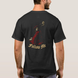 Camiseta negra "Síganme" con muerte general