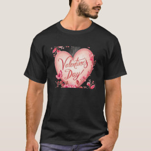 Camiseta Negra 'Te Amo Feliz Día de San Valentín'
