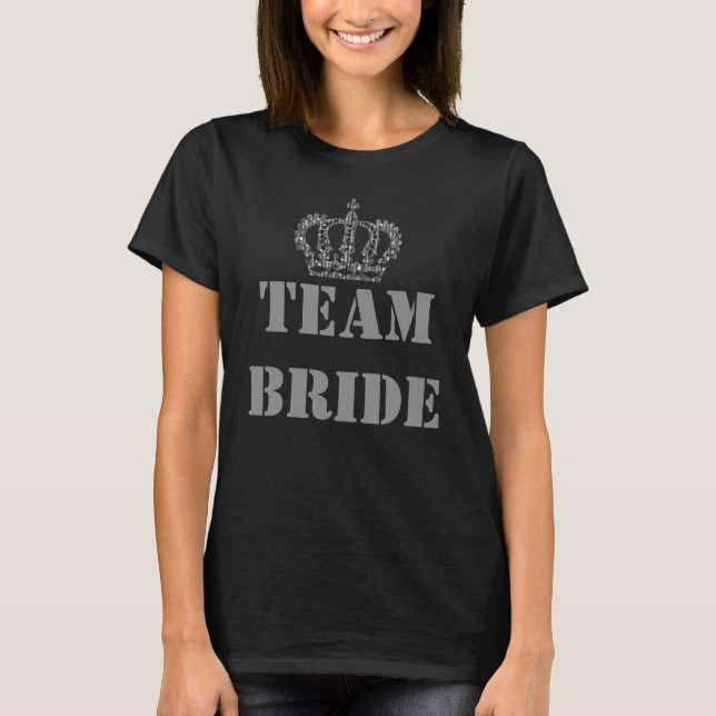 Camiseta negra Team bride (Anverso)