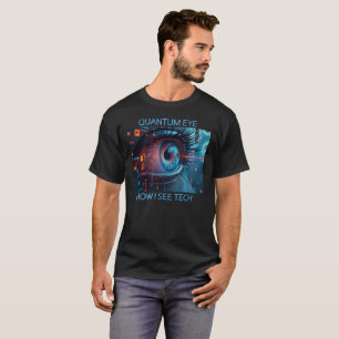 Camiseta negra tech Quantum Eye para hombres