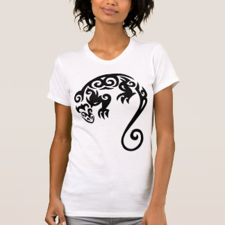 CAMISETA NEGRA TRIBAL DEL LAGARTO