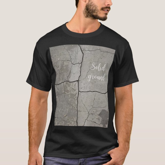 Camiseta negra unisex de hormigón Underground (Anverso)