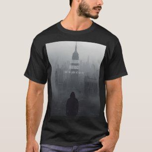 Camiseta negra unisex de streetwear underground