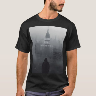 Camiseta negra unisex de streetwear underground