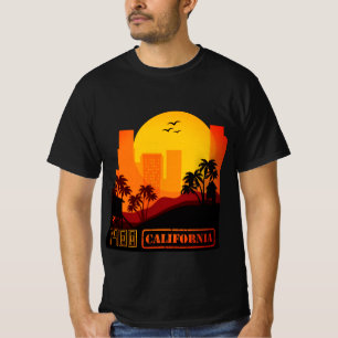 Camiseta negra vintage de California de 1900