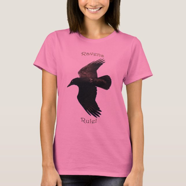 Camiseta NEGRA VOLANTE RAVEN (Anverso)