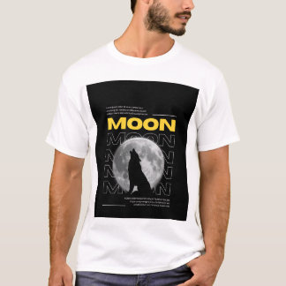 Camiseta negra y amarilla de luna oscura