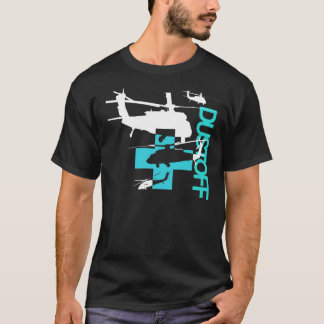 Camiseta negra y azul de Dustoff