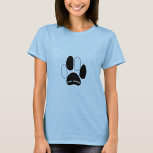 Camiseta negra y blanca de la pata